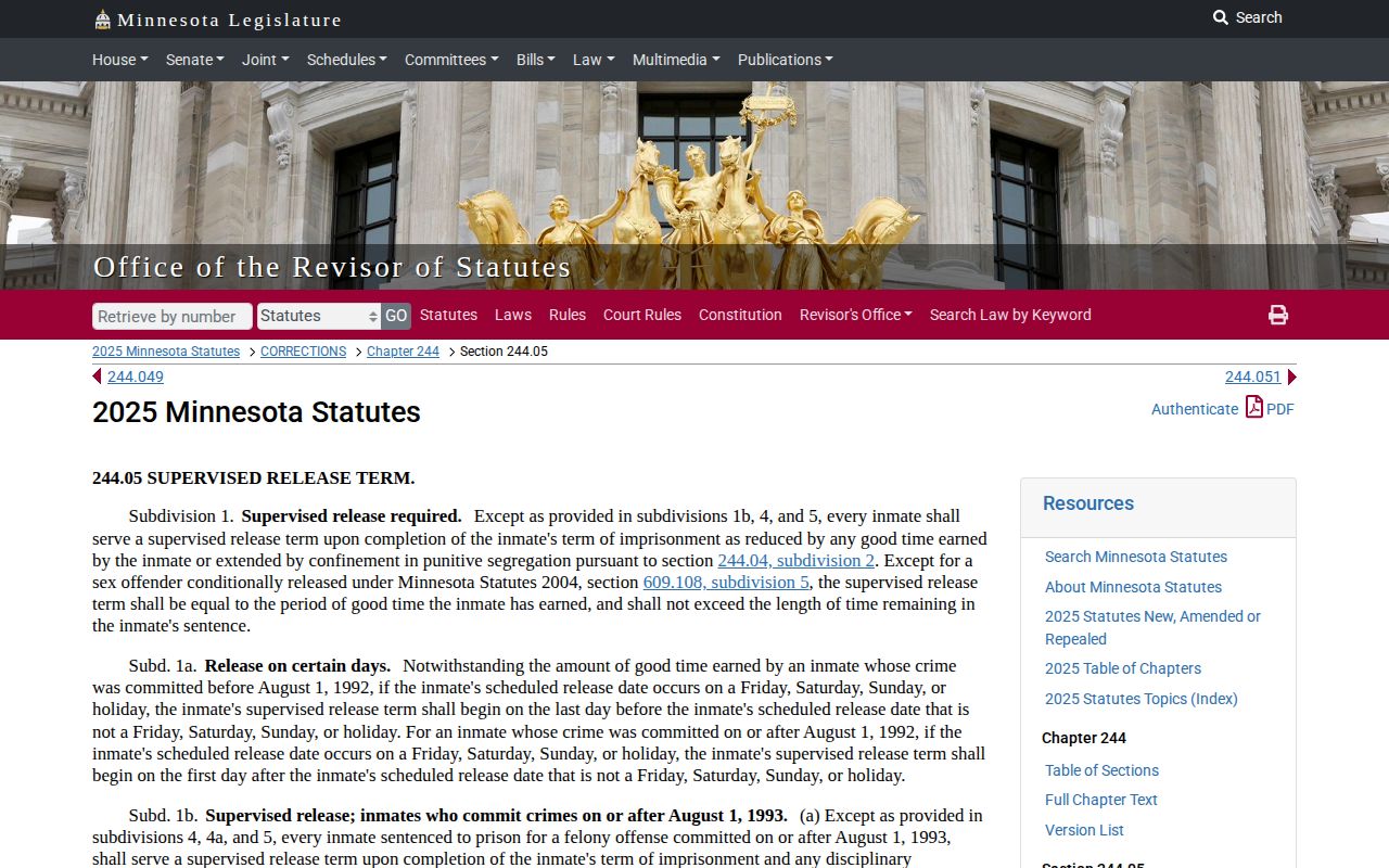Washington County release date lookup weekend release statute